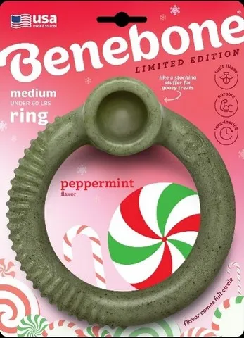 1ea Benebone Ring Peppermint Medium - Treats